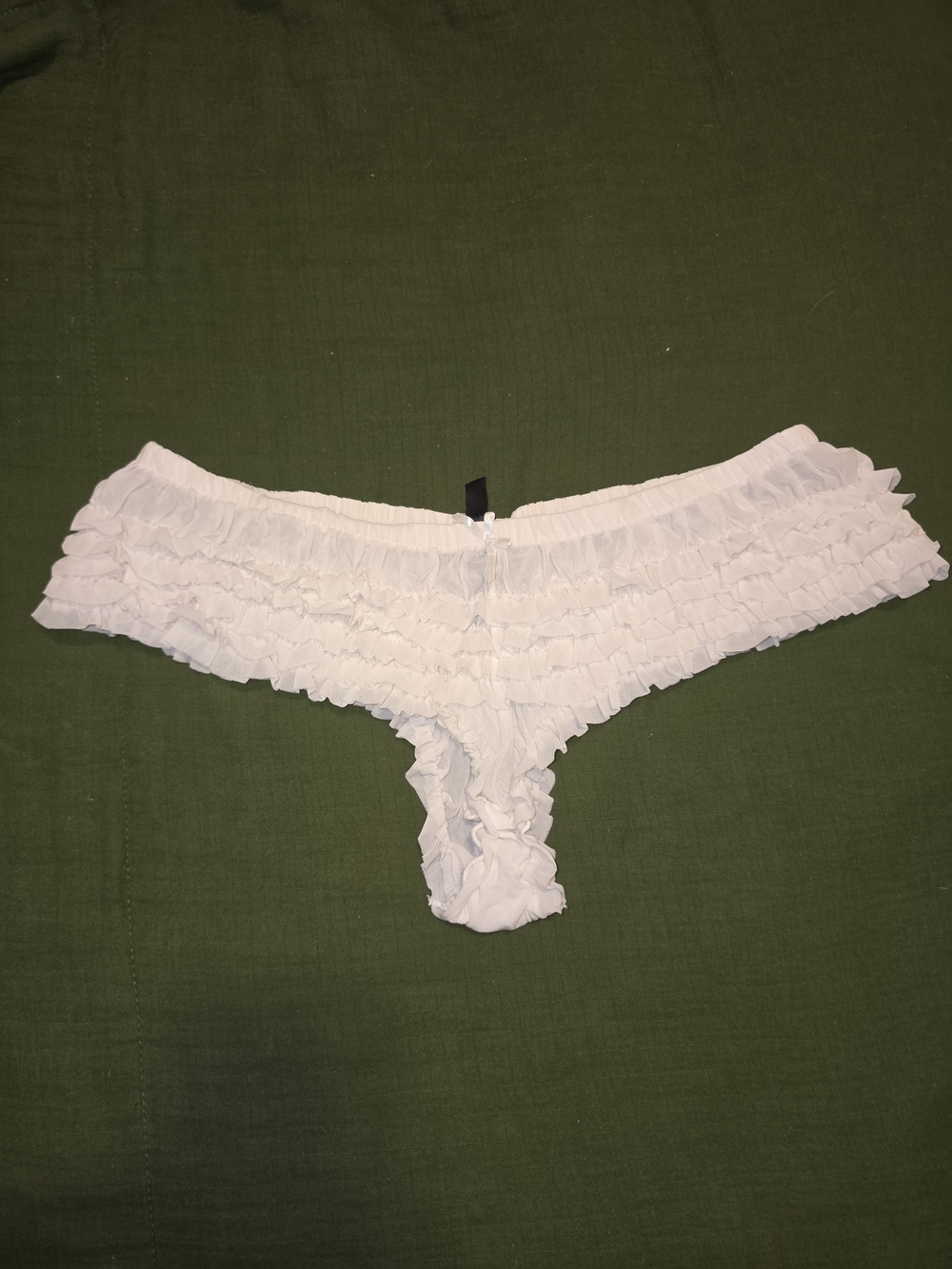 Torrid White Ruffle Mesh Cheeky Panty - Plus Size 2